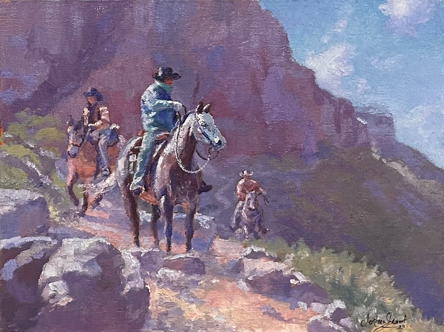 "A Breather" 9x12" Original Oil on Canvas - SOLD
