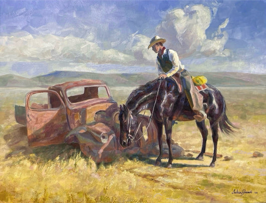 “Grandpa’s Pickup” 22x28” Original Oil by Joshua Stewart -AVAILABLE