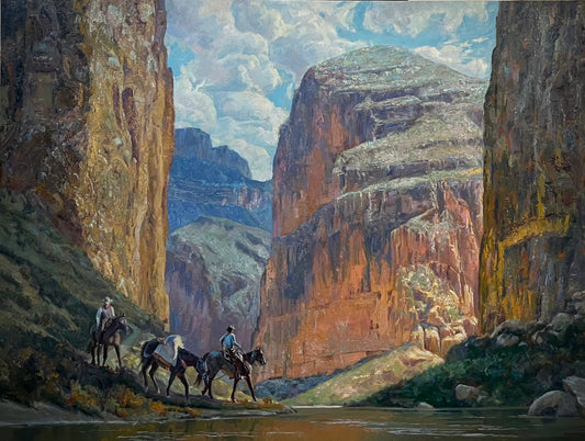 a. “Echoes of the Trail” 36x48 Original Oil on Canvas by Joshua Stewart AVAILABLE